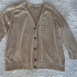 Women's Beige Cardigan Sweater